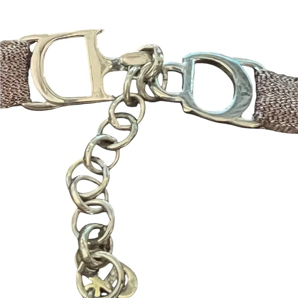 Dior Trotter  Red and Silver Choker